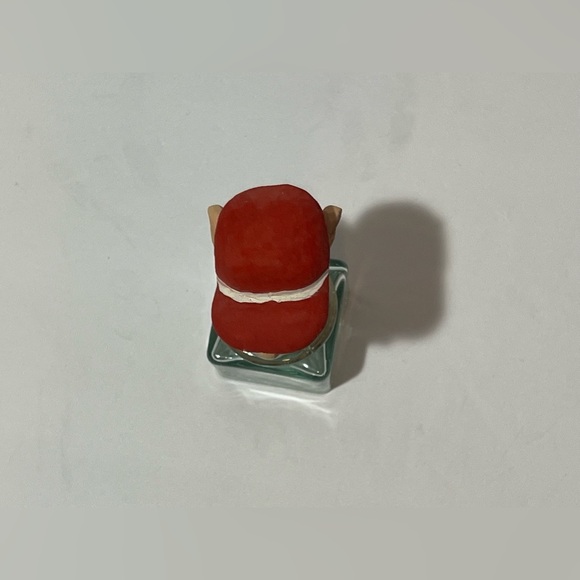 Vintage Craved Wood Bottle Cork Topper Signed 1998 Mini Square Glass Baseball Ca - Picture 7 of 10